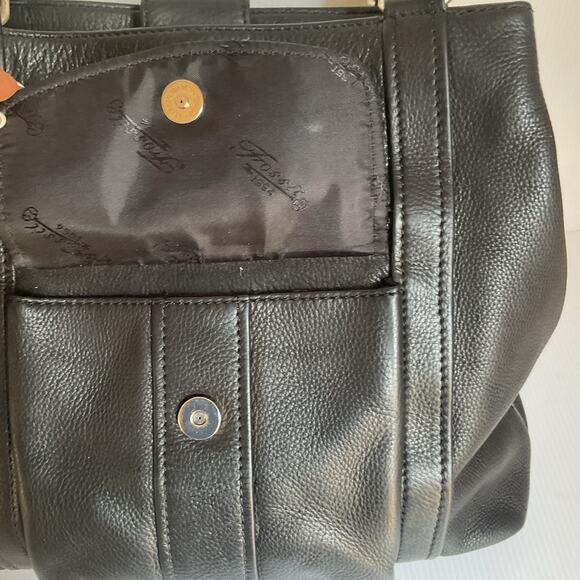 Fossil Leather Tote Bag – Black Vintage Y2K Large Purse - Picture 5 of 11